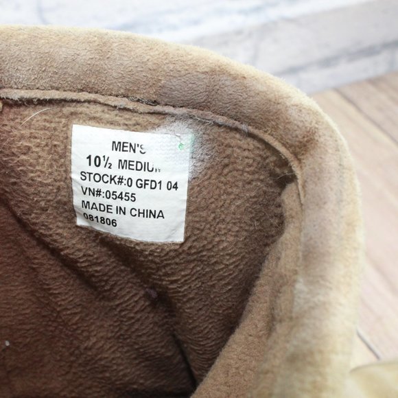 LL BEAN Tan Suede Fleece Zip Primaloft Insulated Boots Size 10.5 M - Picture 7 of 11